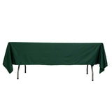 60"x102" Hunter Emerald Green Premium Scuba Wrinkle Free Rectangular Tablecloth, Scuba