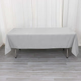 Premium Polyester 60"x102" Rectangle Tablecloth Silver - Durable 220GSM Wrinkle-Resistant Table Cover