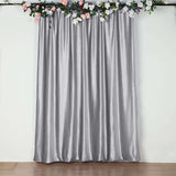 8ft Silver Premium Velvet Backdrop Stand Curtain Panel, Privacy Drape