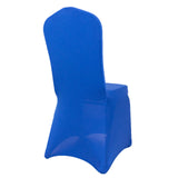 Premium Spandex Chair Cover with Foot Pockets for Banquet Chairs Royal Blue