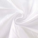 72x72Inch White Accordion Crinkle Taffeta Table Overlay, Square Tablecloth Topper#whtbkgd