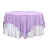 90"x90" Lavender Lilac Square Polyester Table Overlay