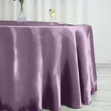 120" Amethyst Satin Round Tablecloth