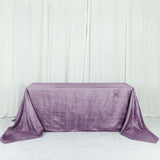 90x132Inch Violet Amethyst Accordion Crinkle Taffeta Rectangular Tablecloth