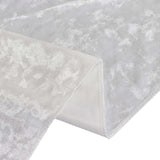 White Seamless Premium Crushed Velvet Rectangle Tablecloth - 90x132inch for 6 Foot Table