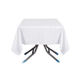 White Polyester Square Tablecloth 70"x70"