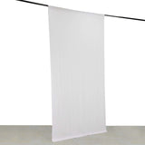 White 4-Way Stretch Spandex Photography Backdrop Curtain with Rod Pockets, Drapery Panel