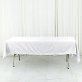 Cotton Blend 60"x102" Rectangle Tablecloth White - Wrinkle-Resistant Table Cover