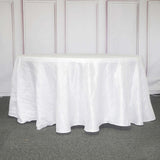 120inch White Accordion Crinkle Taffeta Round Tablecloth