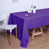 60"x126" Purple Polyester Rectangular Tablecloth