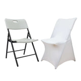 White Stretch Spandex Lifetime Folding Chair Cover