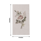 20 Pack Vintage Pink Ivory Rose Print Disposable Napkins, Soft 2-Ply Elegant Garden