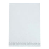 Silver Foil White Airlaid Soft Linen-Feel Paper Dinner Napkins, Disposable Hand Towels - Scroll