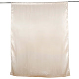 8ftx10ft Beige Satin Formal Event Backdrop Drape, Window Curtain Panel