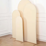 Set of 4 | Matte Beige Spandex Fitted Wedding Arch Covers