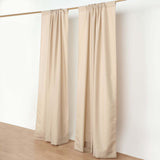 2 Pack Nude Polyester Event Curtain Drapes, 10ftx8ft Backdrop Event Panels With Rod Pockets 130 GSM