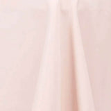 132inch Blush Rose Gold 200 GSM Seamless Premium Polyester Round Tablecloth#whtbkgd