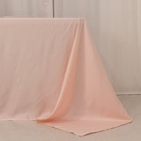 Blush Seamless Lamour Satin Rectangle Tablecloth - 90x156inch for 8 Foot Table