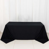 90"x132" Black Rectangle Chambury Casa 100% Cotton Tablecloth