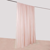 10ft Dusty Rose Dual Layered Sheer Chiffon Polyester Backdrop Curtain With Rod Pockets
