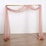 18ft | Dusty Rose Wedding Arch Drapery Fabric Window Scarf Valance, Sheer Organza Linen