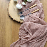 10ft Dusty Rose Gauze Cheesecloth Boho Table Runner