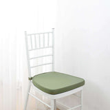 2inch Thick Dusty Sage Green Chiavari Chair Pad, Memory Foam Seat Cushion With Ties