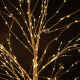 6ft Warm White Lighted Birch Tree 350 LED Fairy Lights with Remote Timer