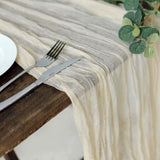 10ft Cream Gauze Cheesecloth Boho Table Runner