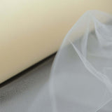 12inches x 100 Yards Ivory Tulle Fabric Bolt, Sheer Fabric Spool Roll For Crafts