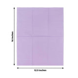 50 Pack 2 Ply Soft Lavender Disposable Party Napkins, Wedding Reception Dinner Paper Napkins