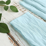 5 Pack | Baby Blue Gauze Cheesecloth Boho Dinner Napkins | 24x19Inch