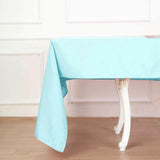 60"x126" Light Blue Polyester Rectangular Tablecloth