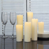 Set of 6 | Warm White Flameless Flicker Battery Operated Pillar Candles