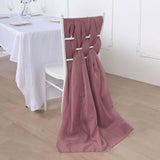 5 Pack | 22" x 78" Mauve/Cinnamon Rose DIY Premium Designer Chiffon Chair Sashes