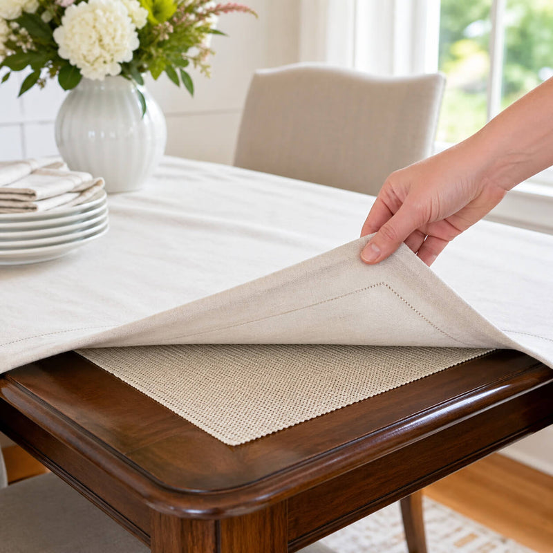 Using a Soft Non Slip Liner Underneath Tablecloth