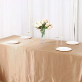 90x132inch Nude Satin Seamless Rectangular Tablecloth