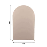 8ft Matte Nude Spandex Fitted Wedding Arch Cover For Round Top Chiara Backdrop Stand