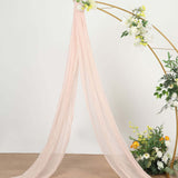 20ft Blush Rose Gold Gauze Cheesecloth Fabric Wedding Arch Drapery, Window Scarf Valance, Boho Decor