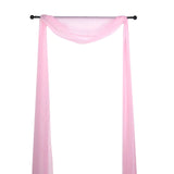 18ft | Pink Wedding Arch Drapery Fabric Window Scarf Valance, Sheer Organza Linen