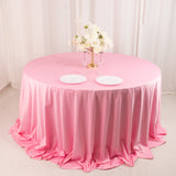 Pink Premium Scuba Wrinkle Free Round Tablecloth, Seamless Scuba Polyester Tablecloth