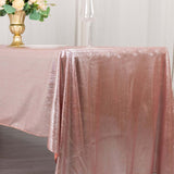 60x126inch Rose Gold Shimmer Sequin Dots Polyester Tablecloth, Wrinkle Free Sparkle Glitter