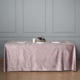 90inch x156inch Mauve Seamless Premium Velvet Rectangle Tablecloth, Reusable Linen