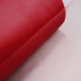 6Inchx100 Yards Red Tulle Fabric Bolt, Sheer Fabric Spool Roll For Crafts