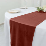 Terracotta (Rust) Premium Velvet Sheen Finish Table Runner