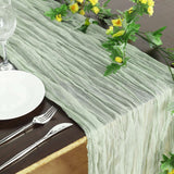 10ft Sage Green Gauze Cheesecloth Boho Table Runner