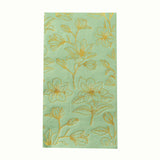 50 Pack Sage Green 2-Ply Paper Party Napkins with Gold Magnolia Flowers Print#whtbkgd