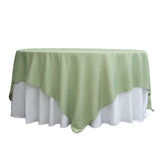 90"x90" Sage Green Square Polyester Table Overlay