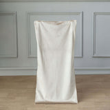 Champagne Buttery Soft Velvet Chiavari Chair Back Slipcover, Solid Back Chair Cover Cap
