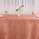 90x156inch Terracotta (Rust) Seamless Satin Rectangular Tablecloth